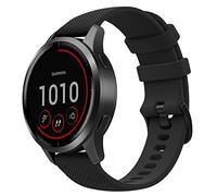 MoKo Correa de Reloj Compatible con Garmin Vivoactive 4/Forerunner 255/255 Music/745/Venu 2/First Avenger/Darth Vader, 22mm Pulsera de Repuesto de Silicona Suave, Negro