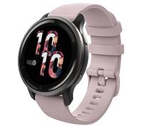 MoKo Correa de Reloj Compatible con Vivoactive 4S/Venu 3S/Venu 2S/Forerunner 265S/255S/255S Music/Vivomove 3S, 18mm Pulsera Deportiva de Repuesto de Silicona Suave, Rosa Rosa