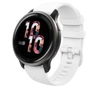 MoKo Pulsera compatible con Garmin Vivoactive 4S/Venu 3S/Venu 2S/Forerunner 265S/255S/255S Music/Vivomove 3S, 18 mm de silicona suave, correa de repuesto para reloj deportivo, color blanco