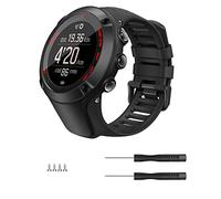 MoKo Correa de Reloj Compatible con Suunto Ambit 1/2/2S/2R/3/3 Sport/3 Run/3 Peak, Pulsera Deportiva de Repuesto de Silicona, Negro