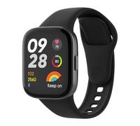 MoKo Correa de Reloj Compatible con Xiaomi Redmi Watch 3, Pulsera Deportiva de Repuesto de Silicona Suave para Hombres Mujeres, Negro