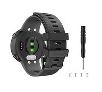 MoKo Correa de Reloj Deportiva Compatible con Garmin Forerunner 45/Forerunner 45S/Swim 2, Pulsera de Reloj Elegante y Ajustable, Banda Inteligente 4.92"-7.48"(125mm-190mm) de Repusto, Negro