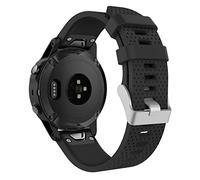 MoKo - Correa de silicona para Garmin Fenix 7S/Fenix 6S/6S Pro/Fenix 5S/5S Plus/Descent Mk2S, 20mm Quick Fit Negro