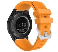 MoKo Correa Deportiva Compatible con Samsung Galaxy Watch 3 45mm/Galaxy Watch 46mm/Gear S3 Frontier/S3 Classic, 22mm Correa de Repuesto de Silicona Suave para Hombre Mujer, Naranja