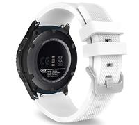 MoKo Correa Deportiva Compatible con Samsung Galaxy Watch 3 45mm/Galaxy Watch 46mm/Gear S3 Frontier/S3 Classic, 22mm Correa de Repuesto de Silicona Suave para Hombre Mujer, Blanco