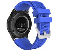 MoKo Correa Deportiva Compatible con Samsung Galaxy Watch 3 45mm/Galaxy Watch 46mm/Gear S3 Frontier/S3 Classic, 22mm Correa de Repuesto de Silicona Suave para Hombre Mujer, Azul Real
