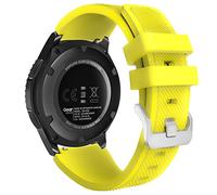 MoKo Correa Deportiva Compatible con Samsung Galaxy Watch 3 45mm/Galaxy Watch 46mm/Gear S3 Frontier/S3 Classic, 22mm Correa de Repuesto de Silicona Suave para Hombre Mujer, Amarillo