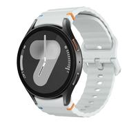 MoKo Correa Deportiva Compatible con Samsung Galaxy Watch 7 FE 6 5 4 40mm 44mm/Watch 6 Classic 43mm 47mm/4 Classic 42mm 46mm/5 Pro 45mm, Pulsera de Silicona Suave para Mujer Hombre, Gris Claro