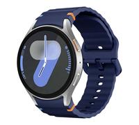 MoKo Correa Deportiva Compatible con Samsung Galaxy Watch 7 FE 6 5 4 40mm 44mm/Watch 6 Classic 43mm 47mm/4 Classic 42mm 46mm/5 Pro 45mm, Pulsera de Silicona Suave para Mujer Hombre, Azul medianoche