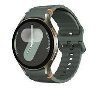 MoKo Correa Deportiva Compatible con Samsung Galaxy Watch 7 FE 6 5 4 40mm 44mm/Watch 6 Classic 43mm 47mm/4 Classic 42mm 46mm/5 Pro 45mm, Pulsera de Silicona Suave para Mujer Hombre, Verde Militar