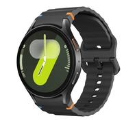 MoKo Correa Deportiva Compatible con Samsung Galaxy Watch 7 FE 6 5 4 40mm 44mm/Watch 6 Classic 43mm 47mm/4 Classic 42mm 46mm/5 Pro 45mm, Pulsera de Silicona Suave para Mujer Hombre, Negro