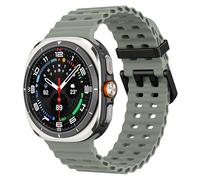 MoKo Correa Deportiva Compatible con Samsung Galaxy Watch Ultra 47mm (2025/2024) para Hombre Mujer, Pulsera de Silicona Suave Transpirable e Impermeable, Gris verde