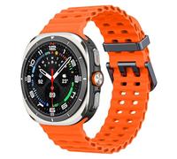 MoKo Correa Deportiva Compatible con Samsung Galaxy Watch Ultra 47mm (2025/2024) para Hombre Mujer, Pulsera de Silicona Suave Transpirable e Impermeable, Naranja