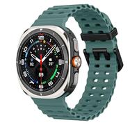 MoKo Correa Deportiva Compatible con Samsung Galaxy Watch Ultra 47mm (2025/2024) para Hombre Mujer, Pulsera de Silicona Suave Transpirable e Impermeable, Verde oscuro