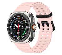 MoKo Correa Deportiva Compatible con Samsung Galaxy Watch Ultra 47mm (2025/2024) para Hombre Mujer, Pulsera de Silicona Suave Transpirable e Impermeable, Rosa nebulosa