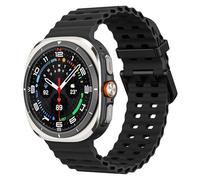 MoKo Correa Deportiva Compatible con Samsung Galaxy Watch Ultra 47mm (2025/2024) para Hombre Mujer, Pulsera de Silicona Suave Transpirable e Impermeable, Negro