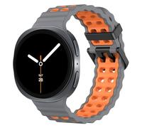 MoKo Correa Deportiva Ocean Compatible con Samsung Galaxy Watch 8 40mm 44mm/Galaxy Watch 8 Classic 46mm, Pulsera Transpirable de Silicona Suave para Hombres Mujeres, Gris Espacial/Naranja