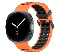 MoKo Correa Deportiva Ocean Compatible con Samsung Galaxy Watch 8 40mm 44mm/Galaxy Watch 8 Classic 46mm, Pulsera Transpirable de Silicona Suave para Hombres Mujeres, Naranja/Negro