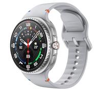 MoKo Correa Deportiva para Samsung Galaxy Watch 8 40mm 44mm/Galaxy Watch 8 Classic 46mm, Pulsera de Silicona Suave de Recambio para Hombre Mujer, M/L, Gris Claro
