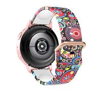 MoKo Correa Estampada Compatible con Samsung Galaxy Watch 7 FE 6 5 4 40mm 44mm/6 4 Classic 43mm 47mm 42mm 46mm/5 Pro 45mm/3 41mm/Watch Active 2, 20mm Correa de Repuesto de Silicona, Medusa Colorida