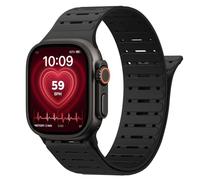 MoKo Correa Magnética Compatible con Apple Watch Ultra 4/3 49/46/45/44/42mm | Solo Loop Silicona Patentada, Transpirable Impermeable, para iWatch series 12 11 10 9 8 7 6 5 4 Ultra SE 3, para Mujer Hombre