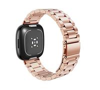 MoKo Correa Metálica Compatible con Fitbit Versa 4/Versa 3/Sense 2/Sense