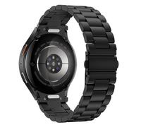 MoKo Correa Metálica de un Clic Compatible con Samsung Galaxy Watch 7 6 5 4 FE 40mm 44mm/Watch 6 4 Classic 43mm 47mm 42mm 46mm/5 Pro 45mm, Pulsera de Acero Inoxidable para Hombre Mujer