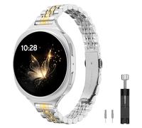 MoKo Correa Metálica Fina Compatible con Samsung Galaxy Watch 9/8 40mm/44mm | para Watch 8 Classic 46mm, Diseño Delgado, Correa de Acero Inoxidable, Estilo Femenino, para Mujer, Fácil de Ajustar
