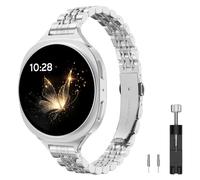 MoKo Correa Metálica Fina Compatible con Samsung Galaxy Watch 9/8 40mm/44mm | para Watch 8 Classic 46mm, Diseño Delgado, Correa de Acero Inoxidable, Estilo Femenino, para Mujer, Fácil de Ajustar