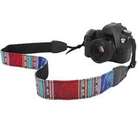 MoKo - Correa para cámara, correa de cuello de lona de algodón trenzado con correa de hombro ajustable para todas las cámaras digitales DSLR Canon, Fuji, Nikon, Olympus, Pentax, Sony - Azul Bohemia