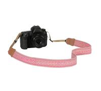 MoKo Correa para Cámara, Tela de Algodón con Diseño Bonito, Correas Ajustables para Cuello y Hombro para Videocámaras y Prismáticos, Compatible con Cámaras Digitales Canon/Fuji/Minolta/DSLR, Rosa