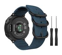 MoKo Correa Reloj Compatible con Garmin Forerunner 235/235 Lite/220/230/620/630/735XT/Approach S20/S6/S5, Pulsera de Reemplazo Ajustable de Nylón - Azul