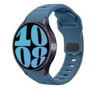 MoKo Correa Robusta Compatible con Samsung Galaxy Watch 7 FE 6 5 4 40mm 44mm/Watch 6 Classic 43mm 47mm/5 Pro 45mm/4 Classic 42mm 46mm, 20mm Pulsera de Repuesto de Silicona para Hombre, Azul