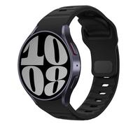 MoKo Correa Robusta Compatible con Samsung Galaxy Watch 7 FE 6 5 4 40mm 44mm/Watch 6 Classic 43mm 47mm/5 Pro 45mm/4 Classic 42mm 46mm, 20mm Pulsera de Repuesto de Silicona para Hombre, Negro