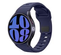 MoKo Correa Robusta Compatible con Samsung Galaxy Watch 7 FE 6 5 4 40mm 44mm/Watch 6 Classic 43mm 47mm/5 Pro 45mm/4 Classic 42mm 46mm, 20mm Pulsera de Repuesto de Silicona para Hombre, Azul medianoche