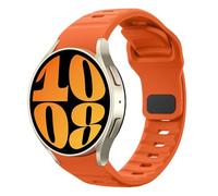 MoKo Correa Robusta Compatible con Samsung Galaxy Watch 7 FE 6 5 4 40mm 44mm/Watch 6 Classic 43mm 47mm/5 Pro 45mm/4 Classic 42mm 46mm, 20mm Pulsera de Repuesto de Silicona para Hombre, Naranja