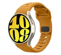 MoKo Correa Robusta Compatible con Samsung Galaxy Watch 7 FE 6 5 4 40mm 44mm/Watch 6 Classic 43mm 47mm/5 Pro 45mm/4 Classic 42mm 46mm, 20mm Pulsera de Repuesto de Silicona para Hombre, Amarillo