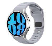 MoKo Correa Robusta Compatible con Samsung Galaxy Watch 7 FE 6 5 4 40mm 44mm/Watch 6 Classic 43mm 47mm/5 Pro 45mm/4 Classic 42mm 46mm, 20mm Pulsera de Repuesto de Silicona para Hombre, Gris Claro