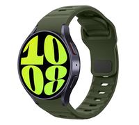 MoKo Correa Robusta Compatible con Samsung Galaxy Watch 7 FE 6 5 4 40mm 44mm/Watch 6 Classic 43mm 47mm/5 Pro 45mm/4 Classic 42mm 46mm, 20mm Pulsera de Repuesto de Silicona para Hombre, Verde Militar