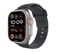 MoKo Correas Compatible Apple Watch Ultra 2 Correa 49mm 46mm 45mm 44mm 42mm Hombre Mujer,Silicona Pulsera Suave Deportiva Correa para iWatch SE Series 10 9 8 7 6 5 4 3 2 1 Ultra 2 1,Carbón Negro/Negro