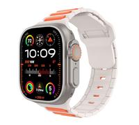 MoKo Correas Compatible Apple Watch Ultra 2 Correa 49mm 46mm 45mm 44mm 42mm Hombre Mujer,Silicona Pulsera Suave Deportiva Correa para iWatch SE Series 10 9 8 7 6 5 4 3 2 1 Ultra 2 1,Naranja