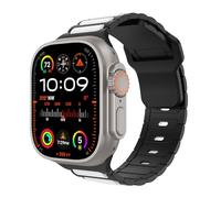 MoKo Correas Compatible Apple Watch Ultra 2 Correa 49mm 46mm 45mm 44mm 42mm Hombre Mujer,Silicona Pulsera Suave Deportiva Correa para iWatch SE Series 10 9 8 7 6 5 4 3 2 1 Ultra 2 1,Blanco/Negro