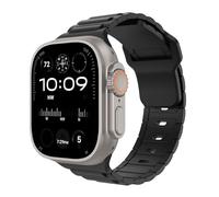 MoKo Correas Compatible Apple Watch Ultra 2 Correa 49mm 46mm 45mm 44mm 42mm Hombre Mujer,Silicona Pulsera Suave Deportiva Correa para iWatch SE Series 10 9 8 7 6 5 4 3 2 1 Ultra 2 1,Negro