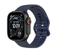 MoKo Correas Deportiva para Reloj Compatible con Apple Watch Ultra 3/2/1 49mm,S11/S10 46mm,9/8/7 45mm,SE3/SE2/SE/6/5/4 44mm,3/2/1 42mm,Correa de Repuesto de Silicona Suave para Mujer Hombre,Azul Noche