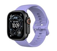 MoKo Correas Deportiva para Reloj Compatible con Apple Watch Ultra 3/2/1 49mm,S11/S10 46mm,9/8/7 45mm,SE3/SE2/SE/6/5/4 44mm,3/2/1 42mm, Correa de Repuesto de Silicona Suave para Mujer Hombre, Púrpura