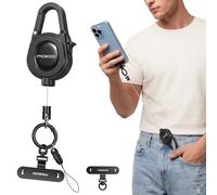 MoKo cuerda para movil retráctil antirrobo, Negro