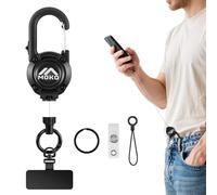 MoKo cuerda para movil retráctil antirrobo, Negro