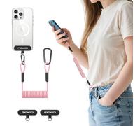 MoKo cuerda para movil retráctil antirrobo, Rosa
