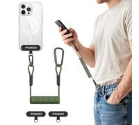 MoKo cuerda para movil retráctil antirrobo, Verde