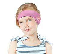 MoKo Diadema de Natación Impermeable, Banda Cabeza Ajustable Antideslizante Protección Orejas Cabello Fijación de Tapones Patrón Animal para Piscina Playa Niños 1 a 2 Años,Talla S - Sirena & Estrellas